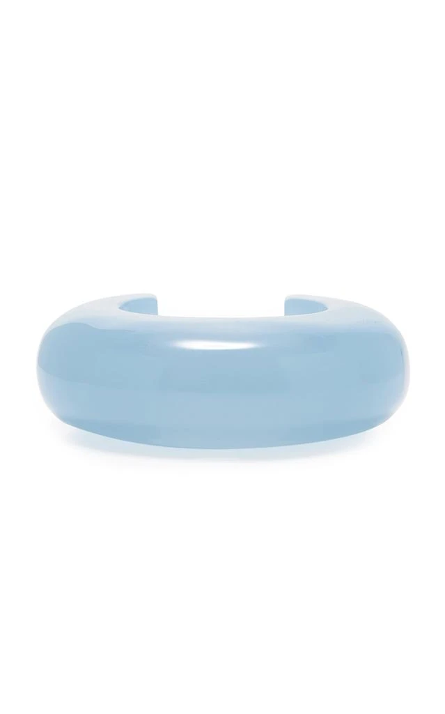 Lizzie Fortunato Lizzie Fortunato - Arc Gold-Plated Resin Cuff - Blue - OS - Moda Operandi - Gifts For Her 1