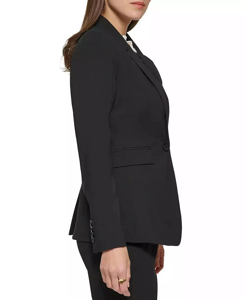DKNY Petites Pick-Stitch Single-Button Blazer, Created for Macy's 5