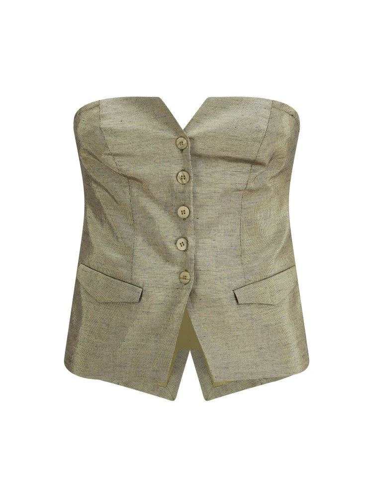 FORTE_FORTE Forte Forte Buttoned Bustier Top