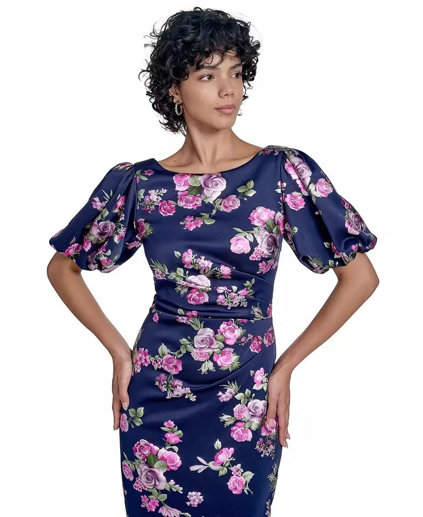 Jessica Howard Women's Floral-Print Puff-Sleeve Sheath Dress 4