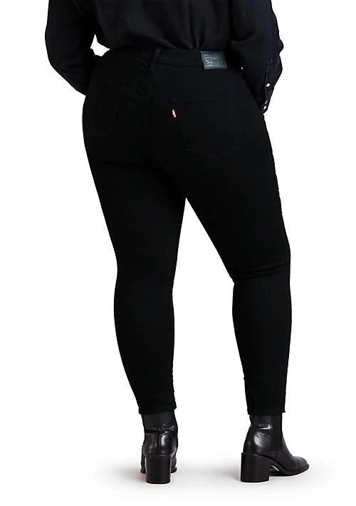 Levi's S Plus Size 720 High Rise Super Skinny Blackest Night Denim Jeans 2