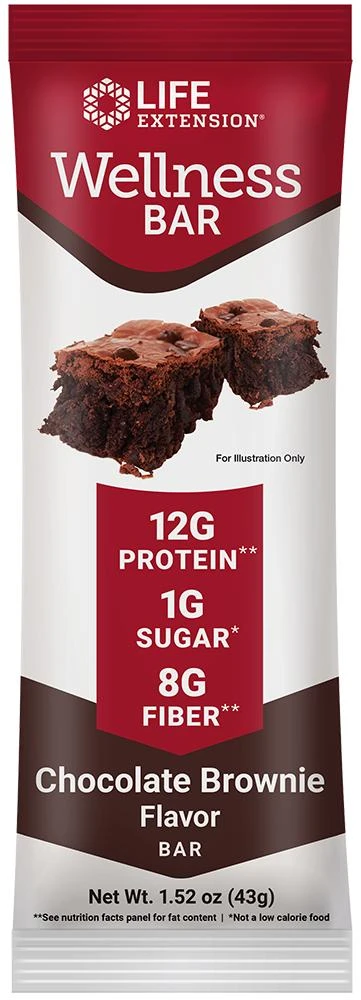 Life Extension Life Extension Wellness Bar Chocolate Brownie Flavor, 6 each 1