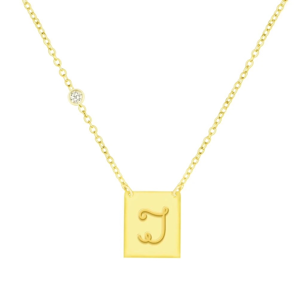 Savvy Cie Jewels 18K GOLD PLATED OVER STERLING SILVER NECKLACE WITH CZ 5
