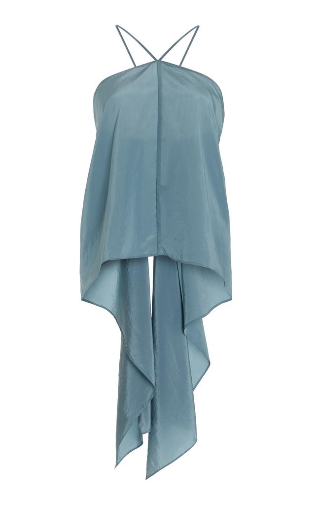 By Malene Birger By Malene Birger - Taffeta Tie-Front Top - Blue - L - Moda Operandi