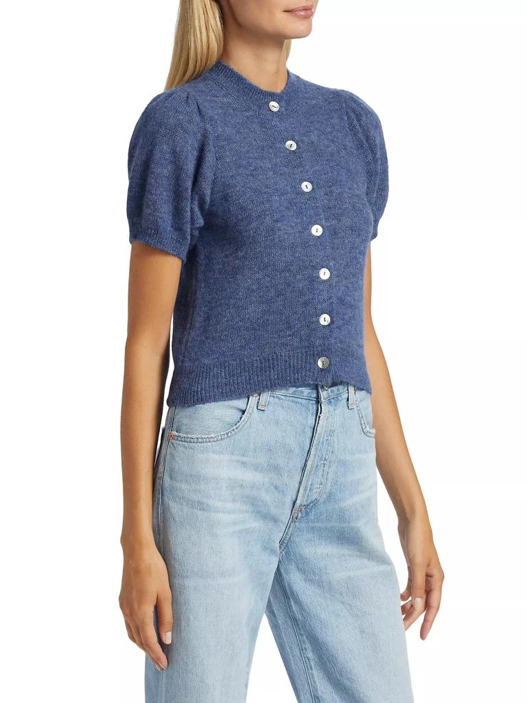 DÔEN Anisa Alpaca-Wool Short-Sleeve Crop Cardigan 4