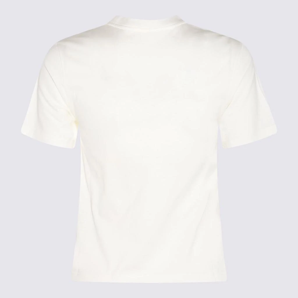 Palm Angels Palm Angels White And Black Cotton T-Shirt 2