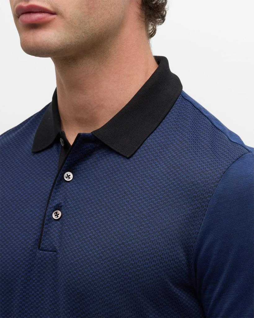Hugo Boss Men's Structured Cotton Silk Short-Sleeve Polo Shirt 7