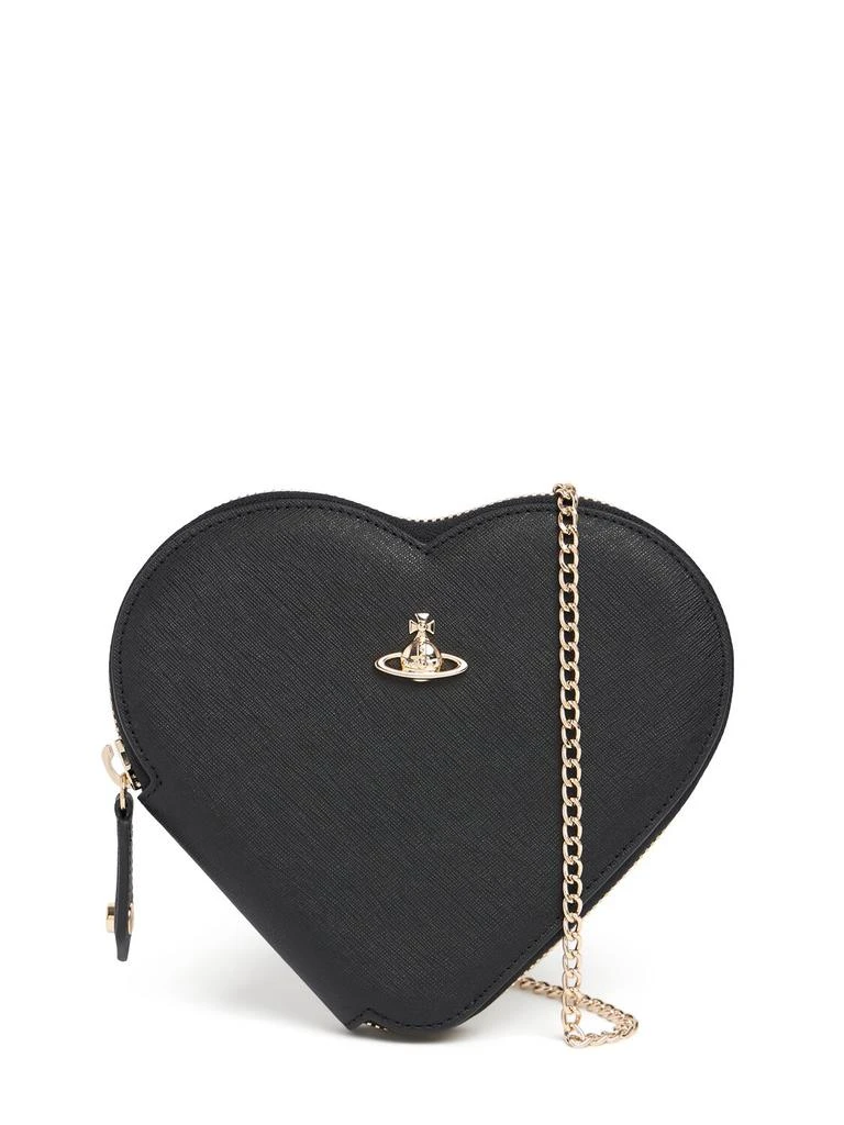 VIVIENNE WESTWOOD New Heart Saffiano Leather Shoulder Bag 1