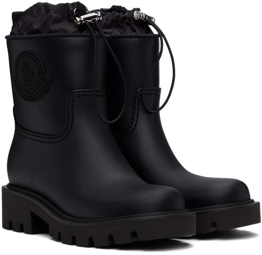 Moncler Black Kickstream Rain Boots 4