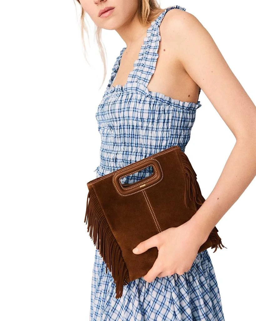 Maje Smocked Rhinestone Cotton Top 3