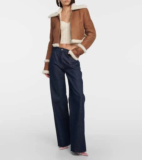Magda Butrym Shearling-lined suede jacket 2