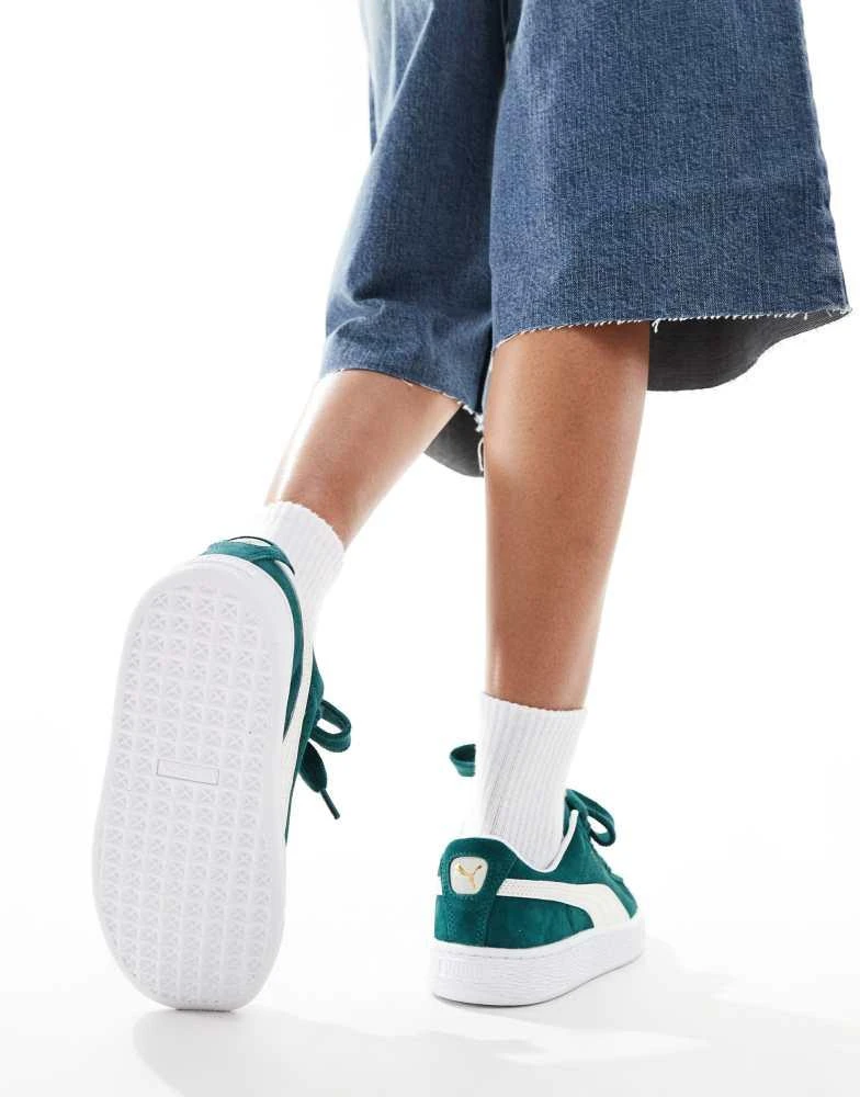 Puma Puma Suede XL trainers in green 4
