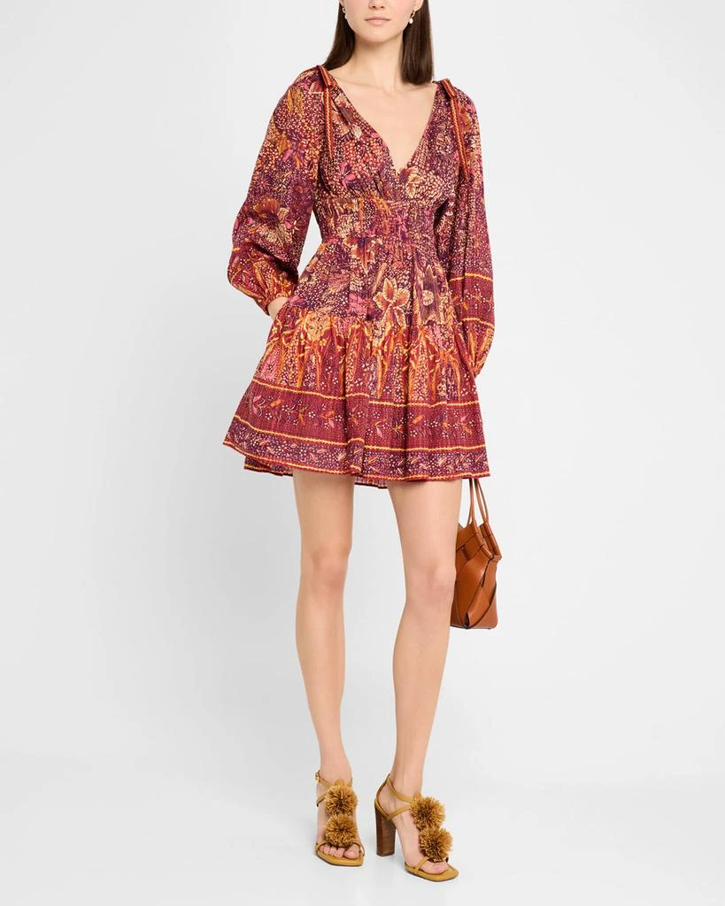 Ulla Johnson Anika V-Neck Long-Sleeve Mini Dress 2