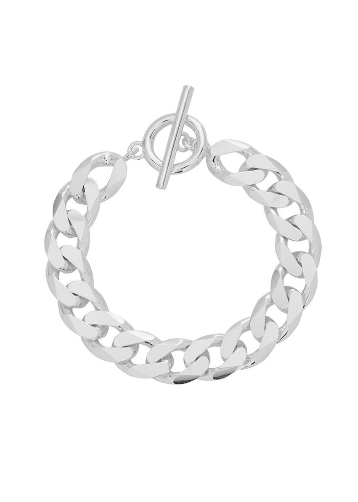 All Blues Moto sterling silver chain bracelet