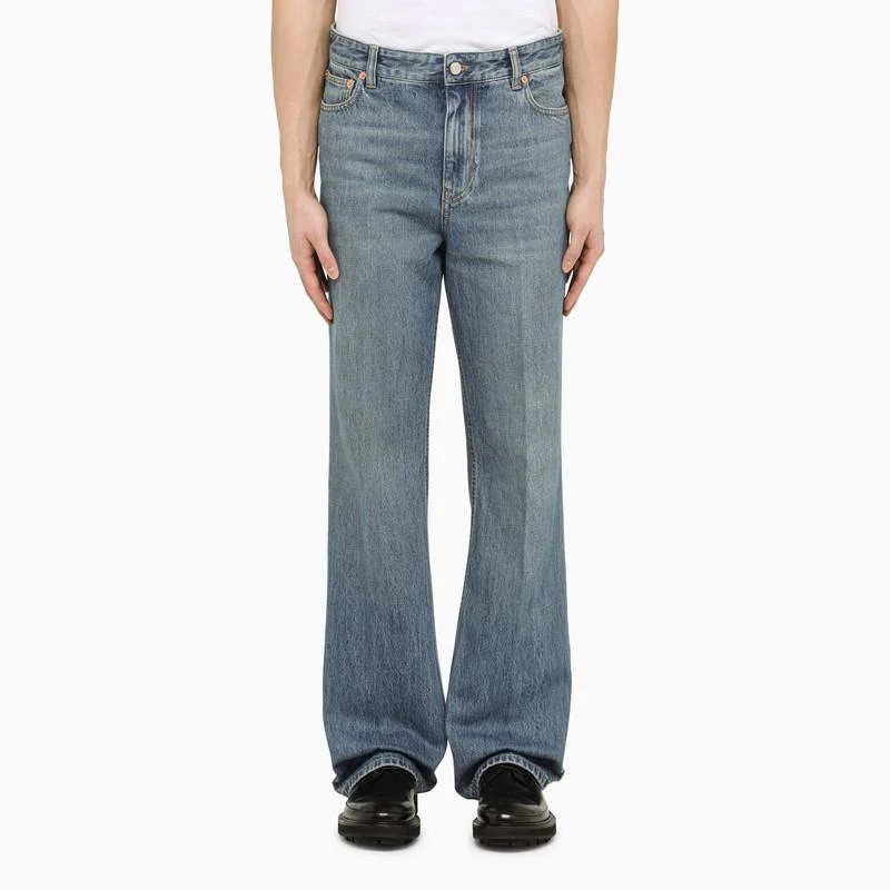 Valentino Blue cotton baggy jeans 1