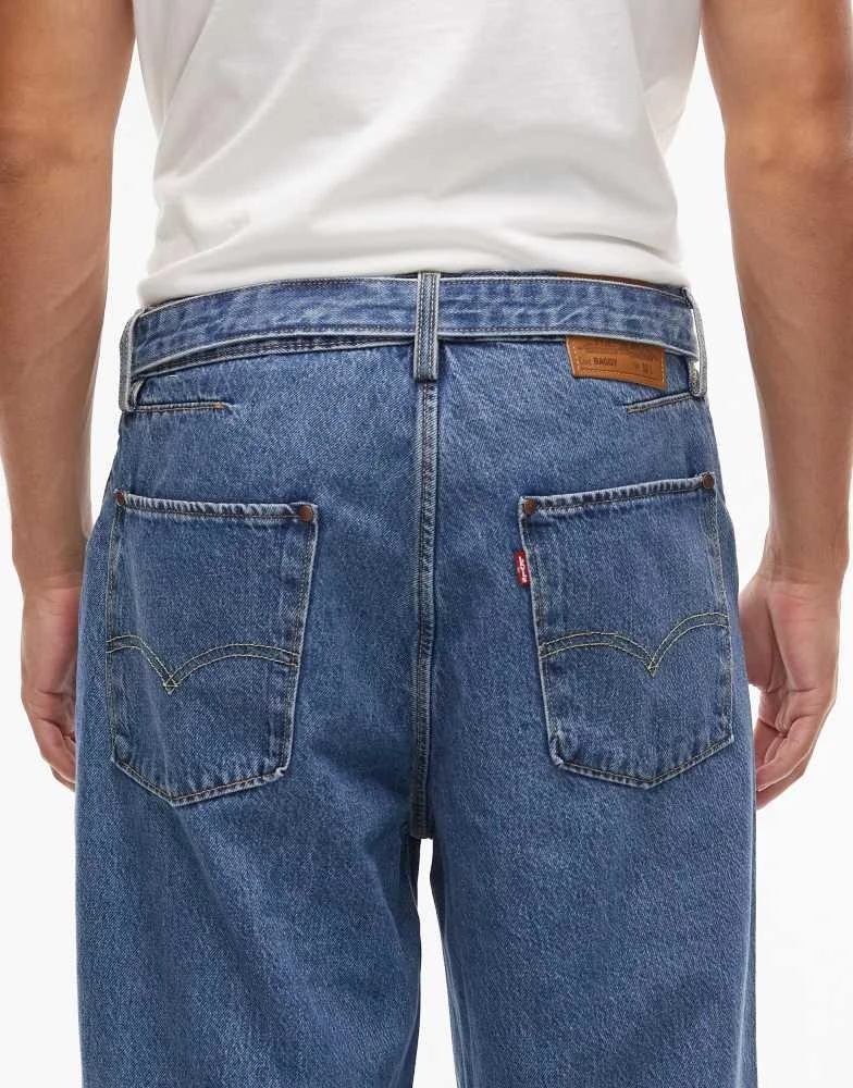 Levi's Levi's baggy 3/4 denim jorts in mid wash 5