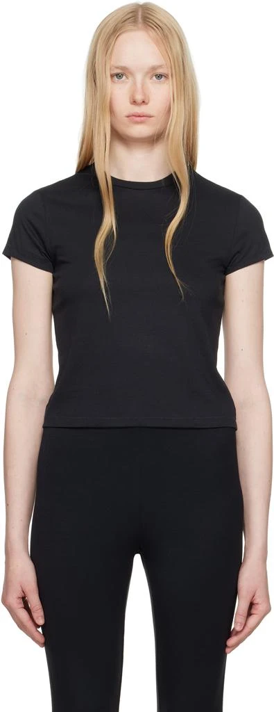 SKIMS Black Relaxed Tees Shrunken T-shirt