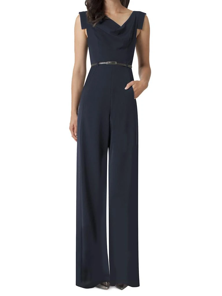 Black Halo Jackie Asymmetric Belted Jumpsuit 2