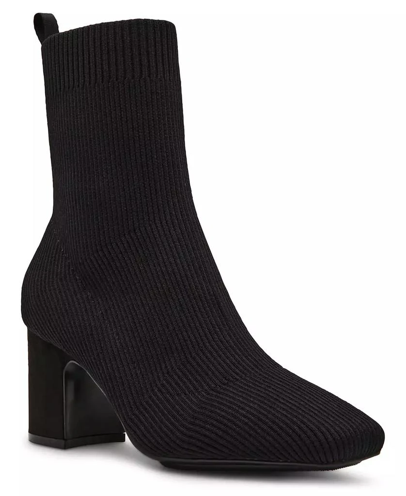 Anne Klein Women's Tessel Block Heel Knit Dress Booties 1
