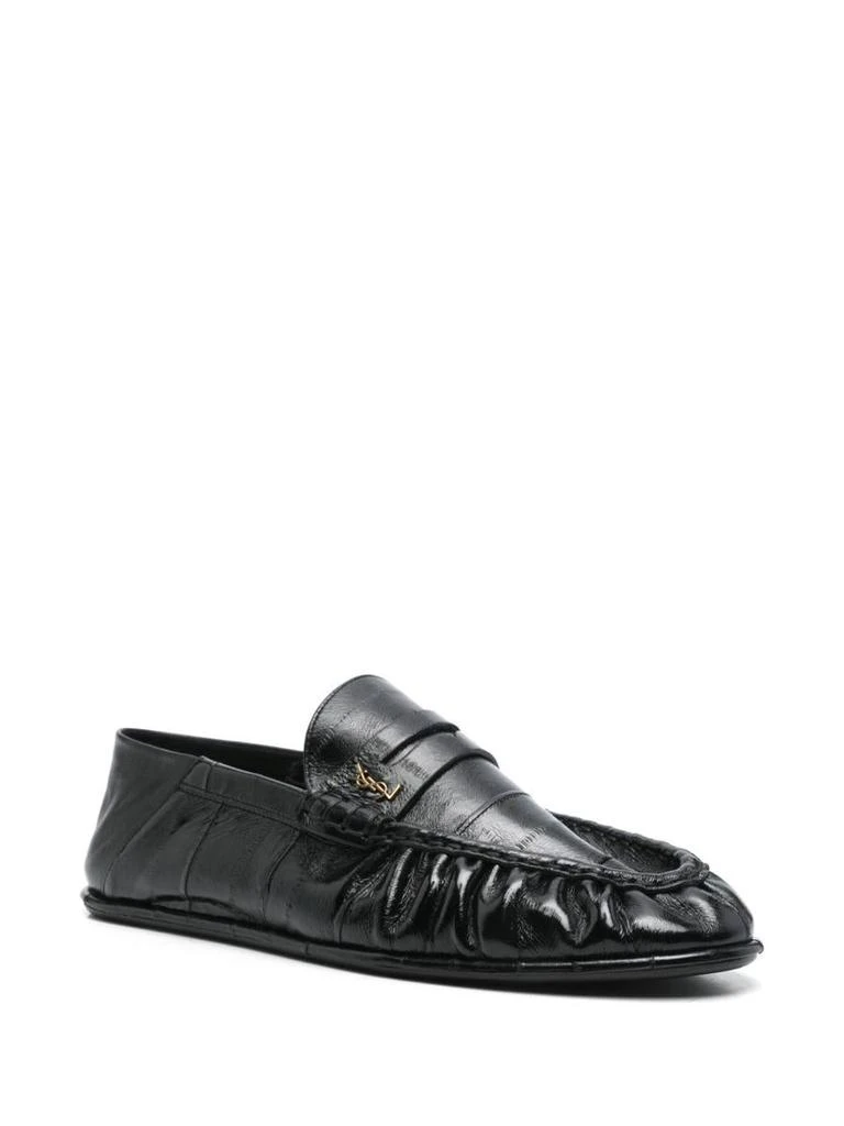 Yves Saint Laurent Saint Laurent Peg Leather Loafers 2