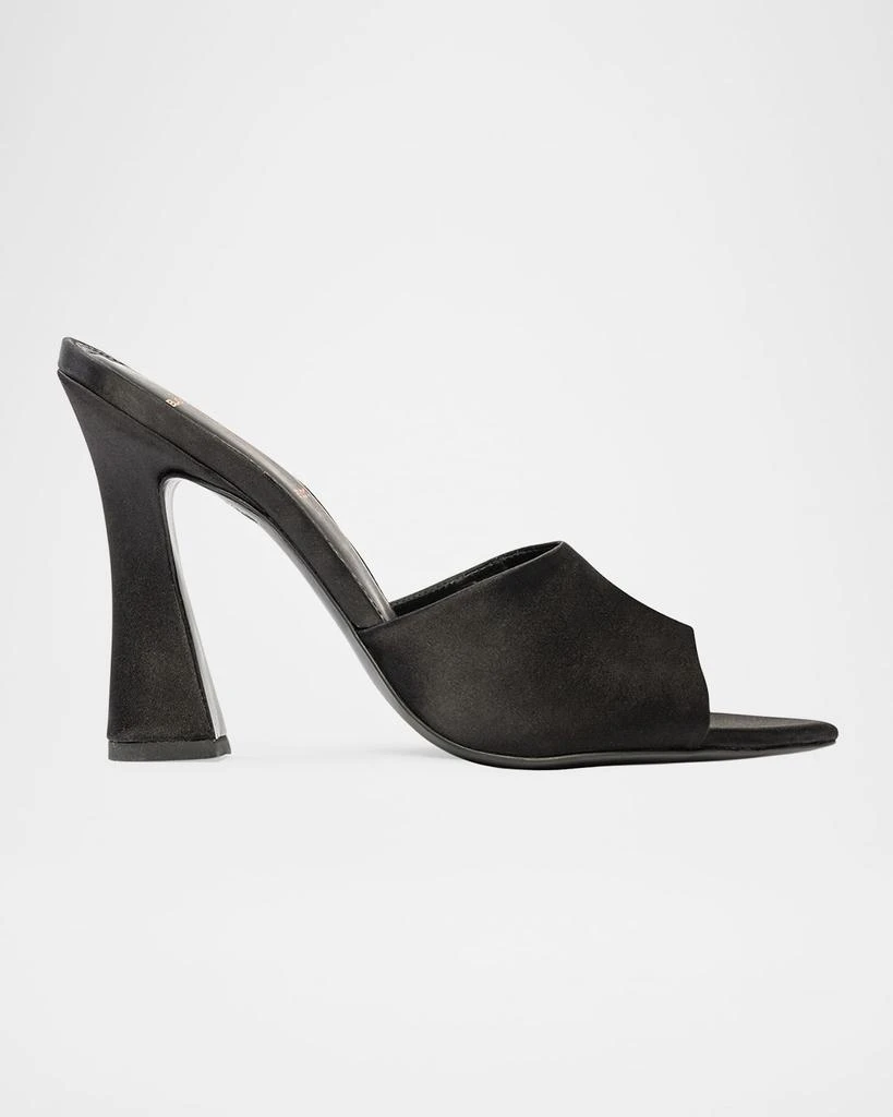 Black Suede Studio Junie Leather Mule Sandals 1