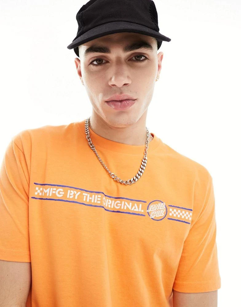 Santa Cruz Santa Cruz breaker dot t-shirt in orange 2