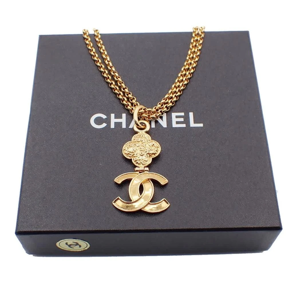 Chanel Cc Flower Pendant Necklace Metal _Plated Necklace Jewelry (Pre-Owned)