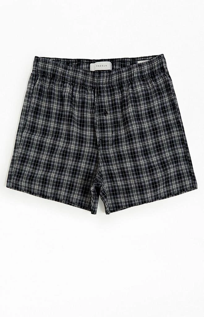 PacSun Blue Plaid Boxer Shorts 1