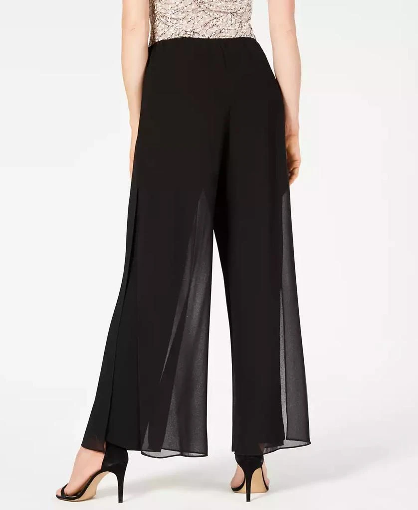 Alex Evenings Petite Straight-Leg Overlay Pants 2