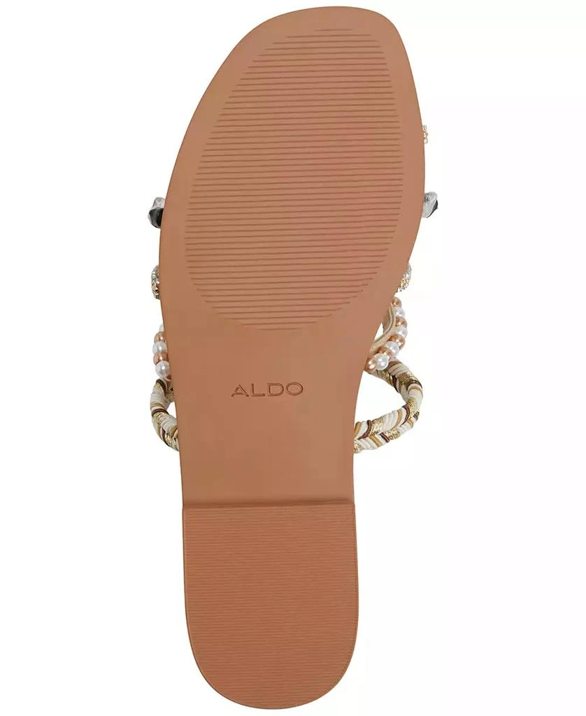 ALDO Women's Lindya Embellished Strappy Toe-Loop Flat Sandals 5