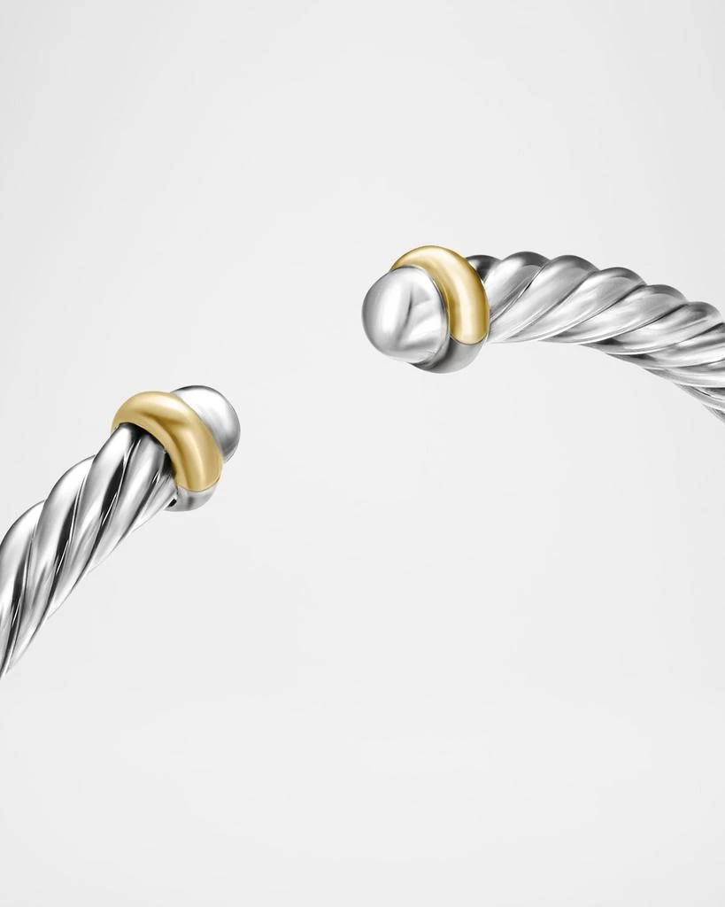 David Yurman Cable Flex Bracelet with Gemstone in Silver and 14K Gold, 4mm 6