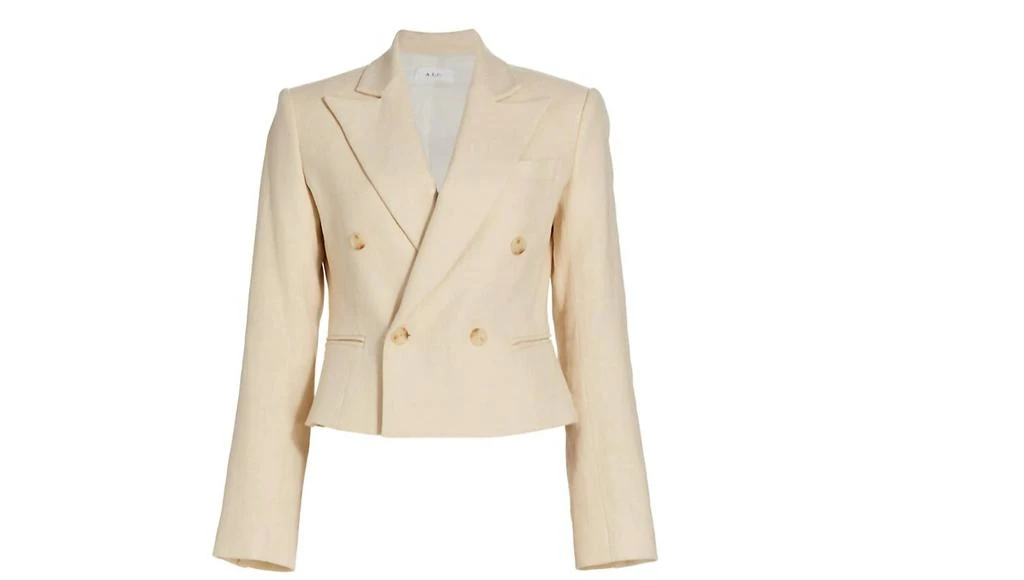 A.L.C. Women's River Linen Double Breasted Blazer 1