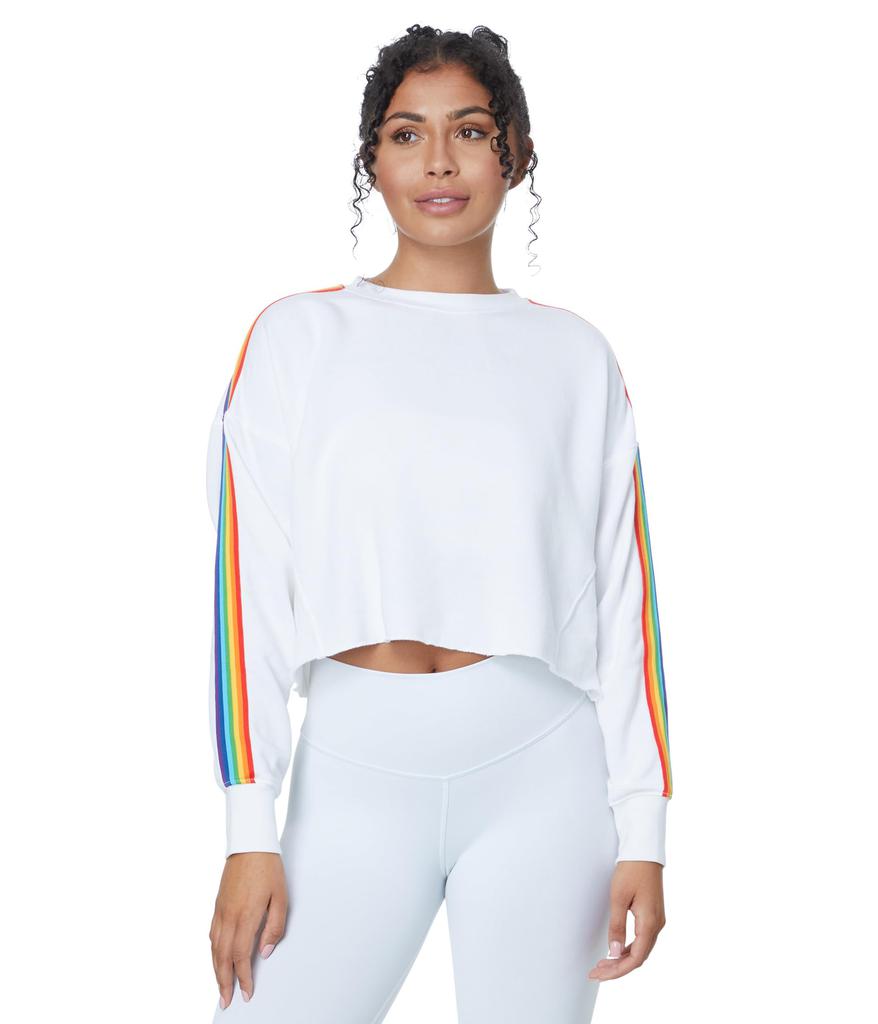 Spiritual Gangster Rainbow Cropped Pullover