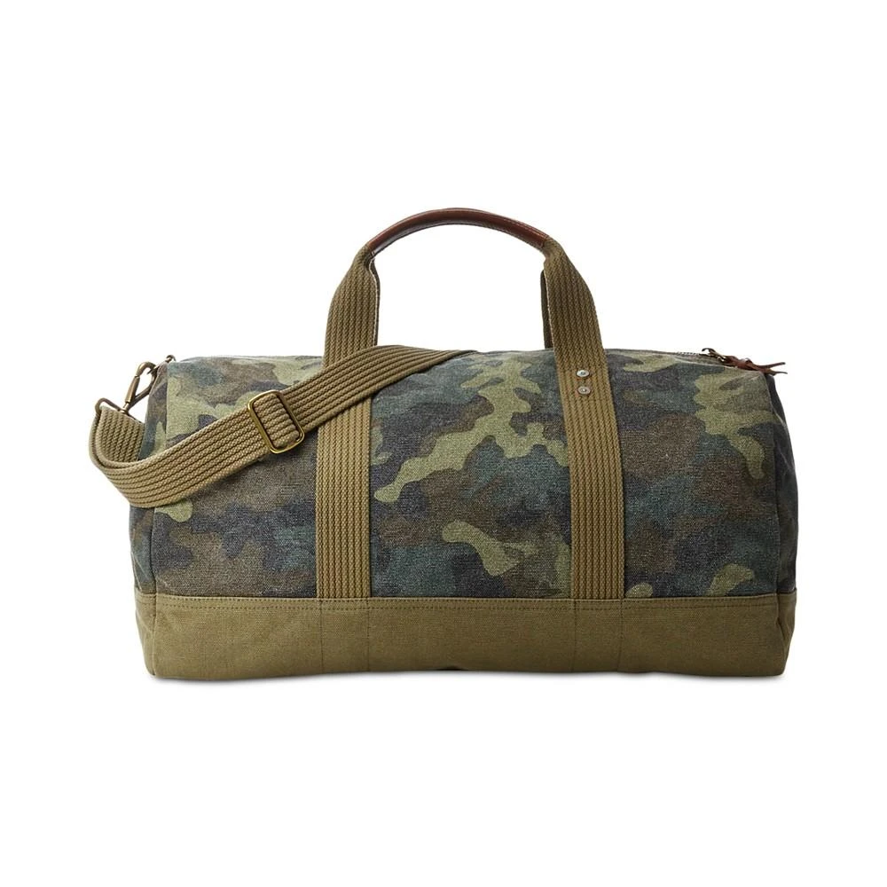 Polo Ralph Lauren Men's Tiger-Patch Camo Canvas Duffel 4