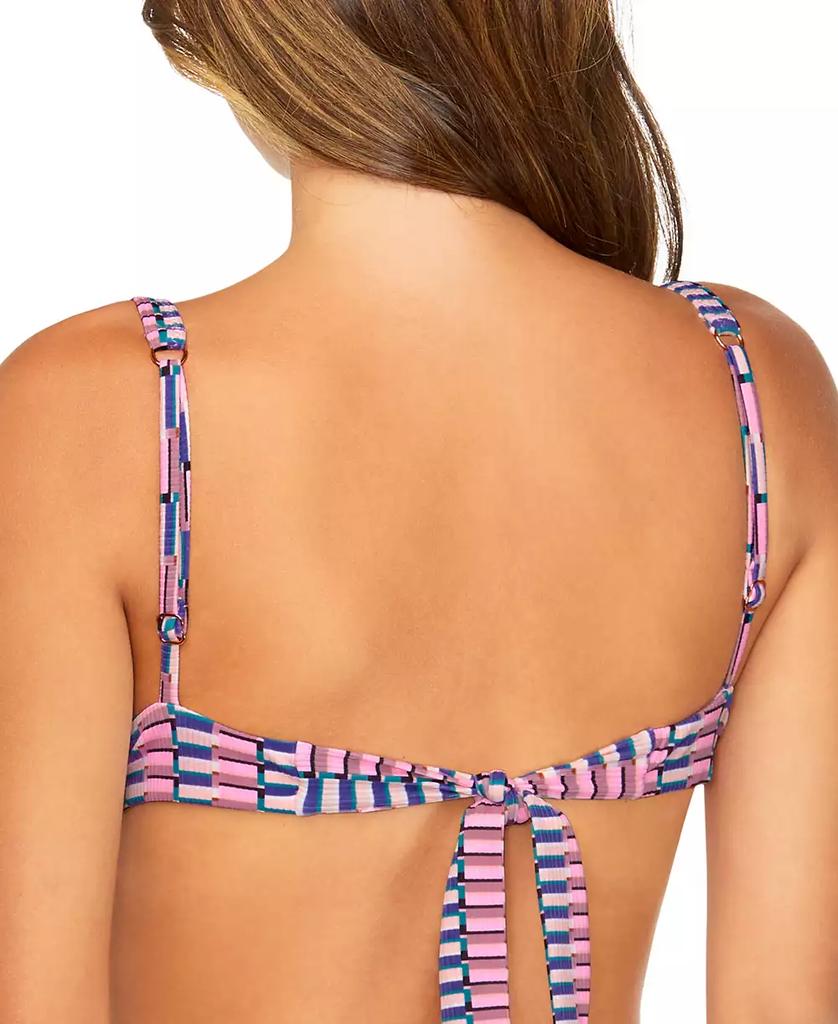 RAISINS Juniors' Full Moon Geo-Print Underwired Bra Top