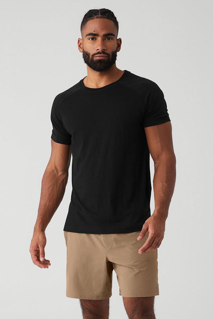 Alo Yoga The Triumph Crew Neck Tee - Black