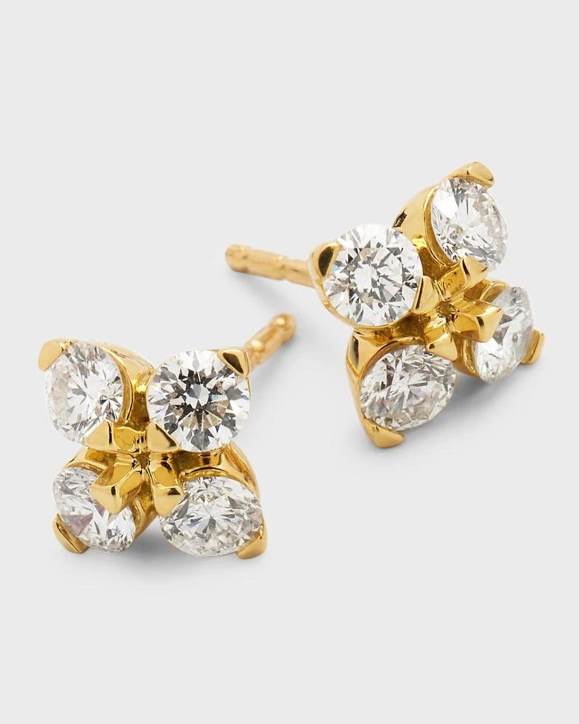 Roberto Coin 18K Yellow Gold Love in Verona Diamond Stud Earrings 3