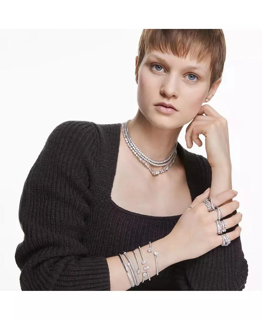 Swarovski Attract Soul Heart Rhodium Plated Bangle 5