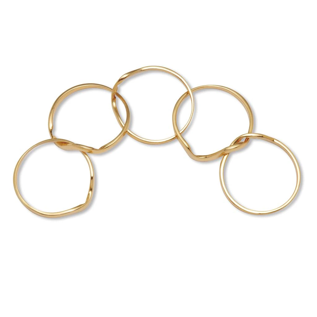 Palm Beach Jewelry 14k Yellow Gold-plated Puzzle Ring 4