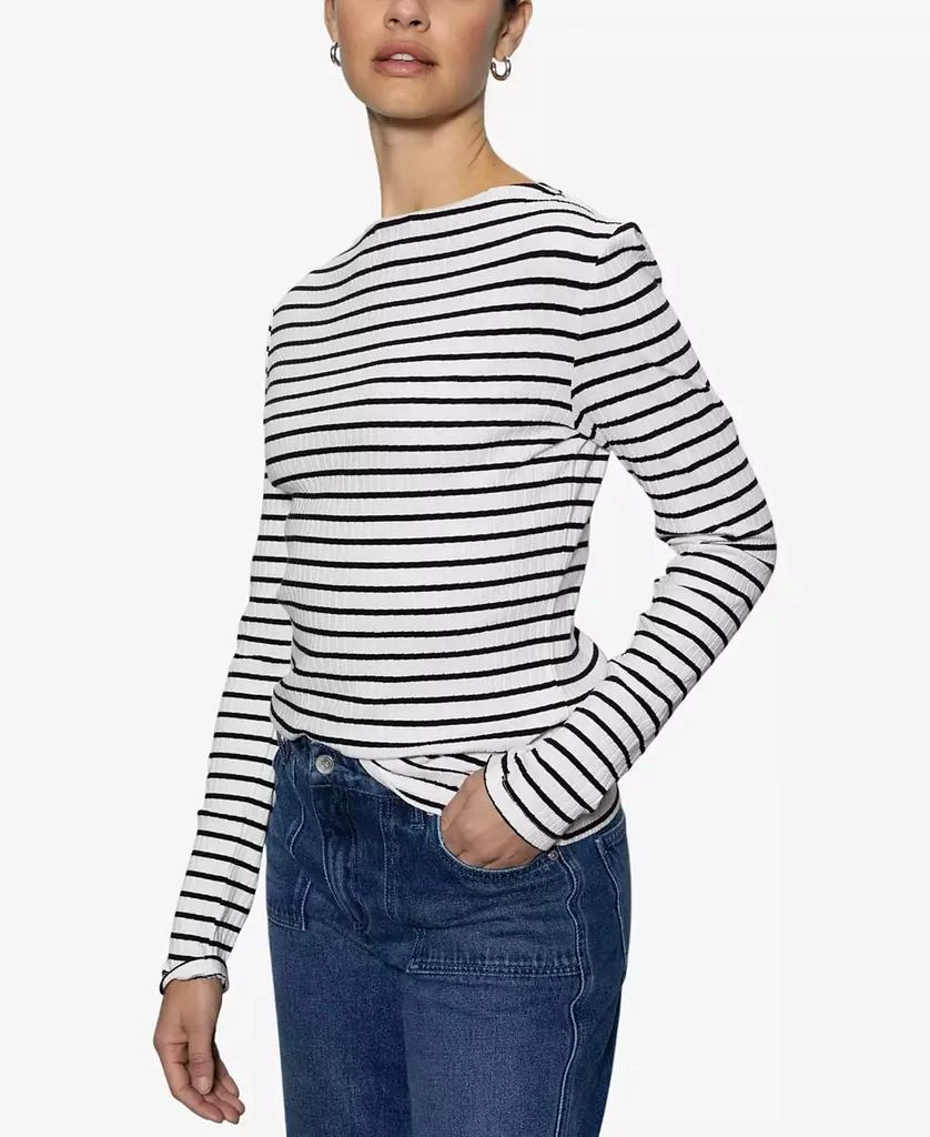 Sanctuary Women's Striped Boat-Neck Long-Sleeve T-Shirt 5