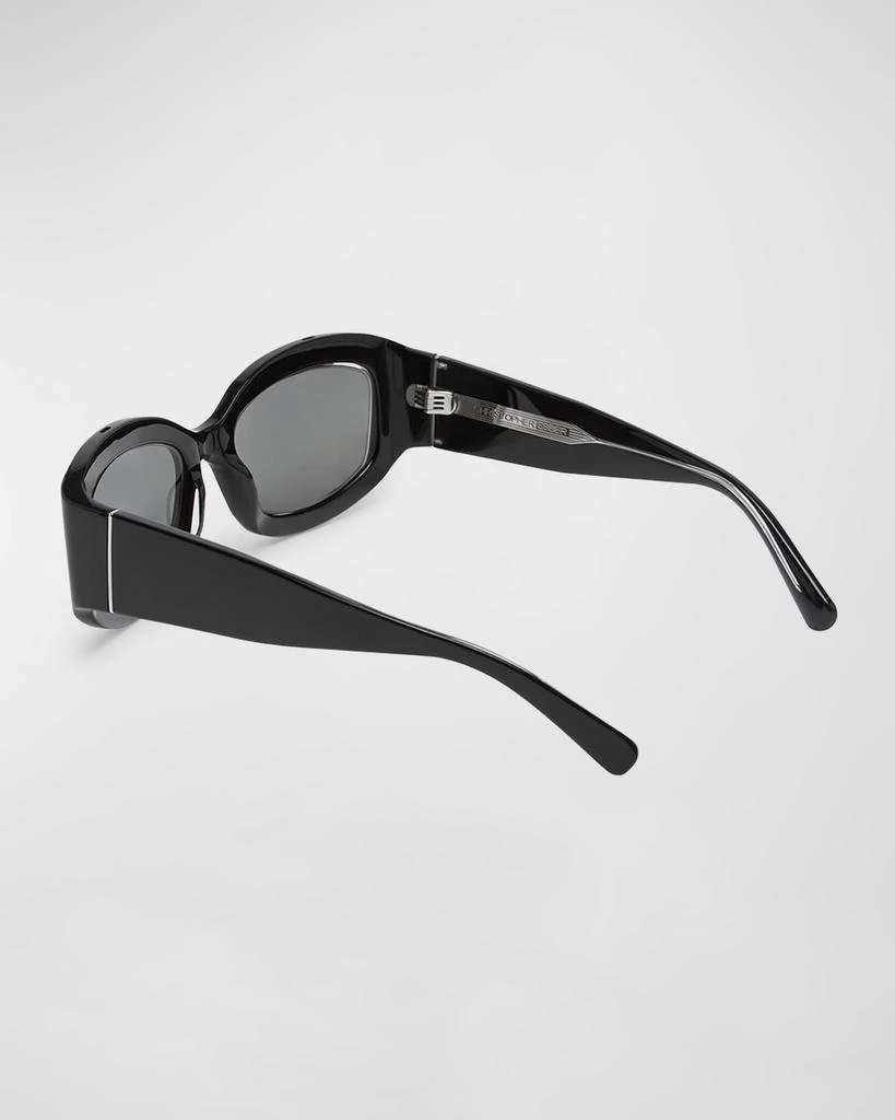 Christopher Esber Davies Cut-Out Acetate Rectangle Sunglasses 2