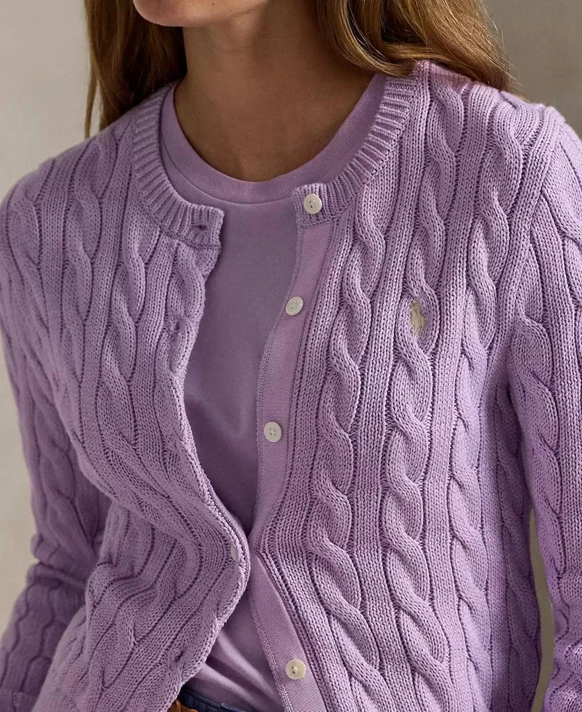 Ralph Lauren Women's Cable-Knit Crewneck Cardigan 3