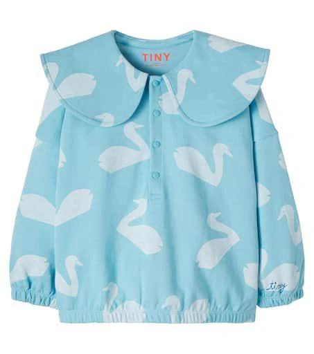 Tinycottons Big Swans cotton jersey sweatshirt