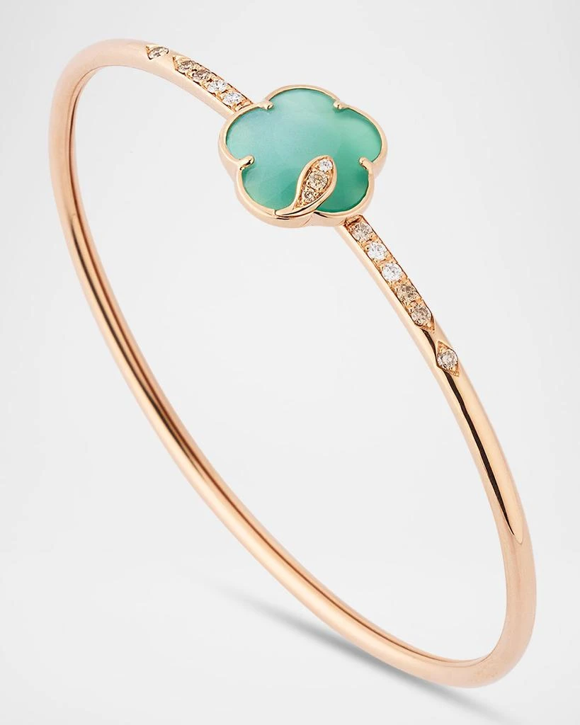 Pasquale Bruni Ton Joli 18K Rose Gold Diamond and Moonstone-Agate Bangle Bracelet 3