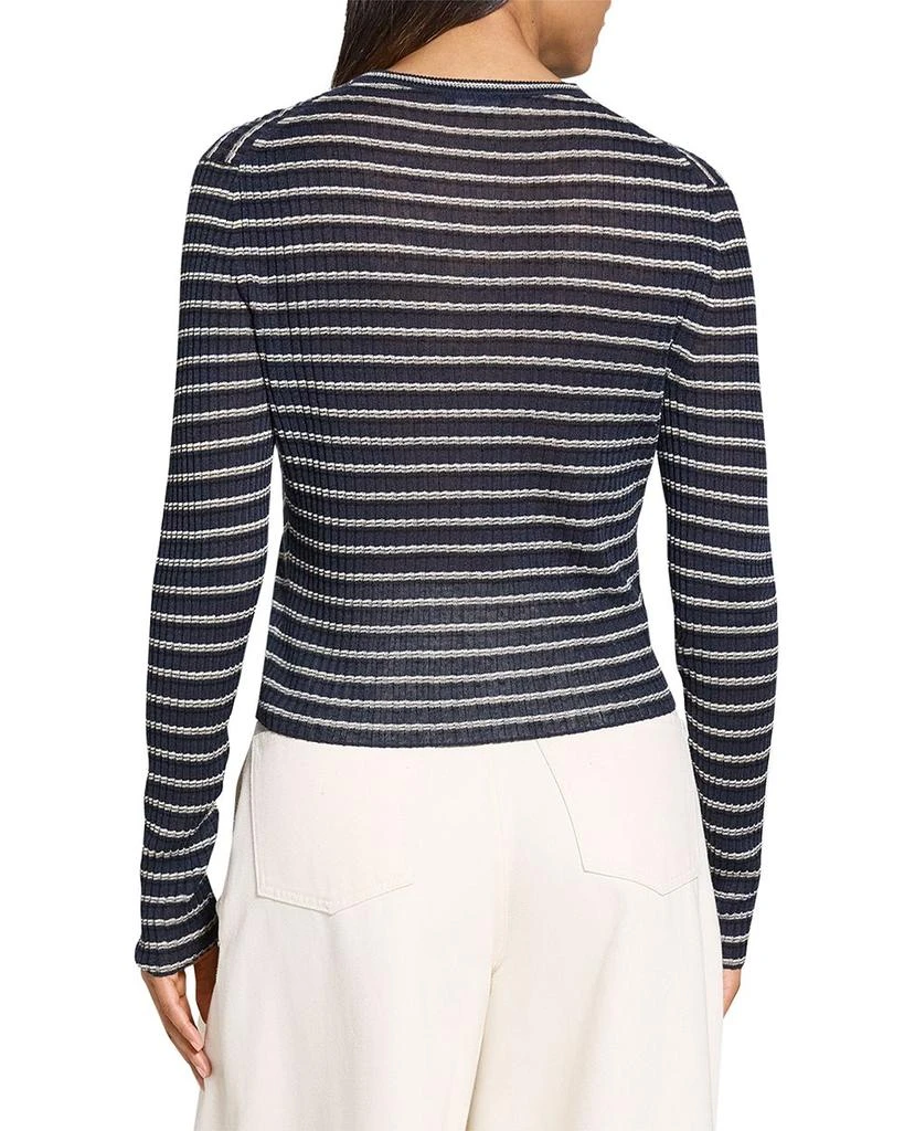 Theory Cropped Cardigan in Linen-Blend 3