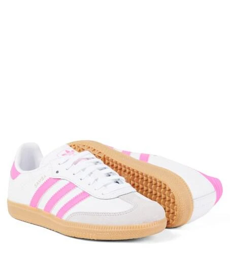 adidas Samba OG Shoes - Kids - Cloud White / Light Pink / Gum - 3.5