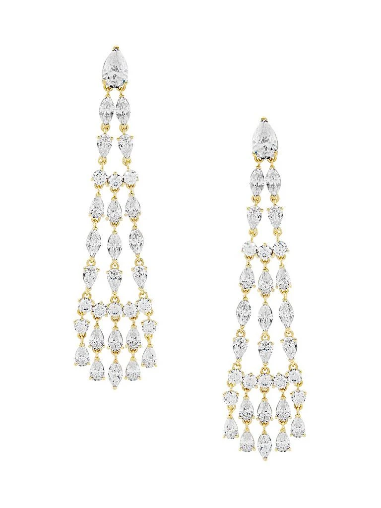 Adriana Orsini Feliz Sterling Silver
Cubic Zirconia Linear Chandelier Earrings