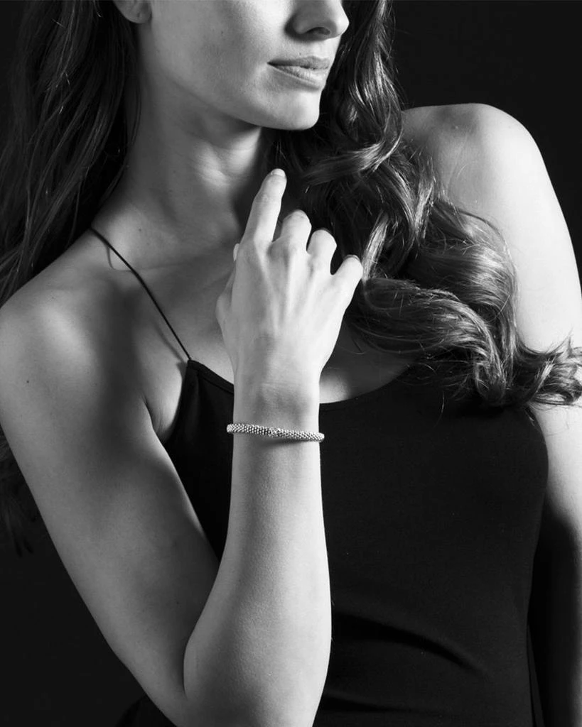 LAGOS Sterling Silver Embrace Collection Rope Bracelet with Diamonds 2