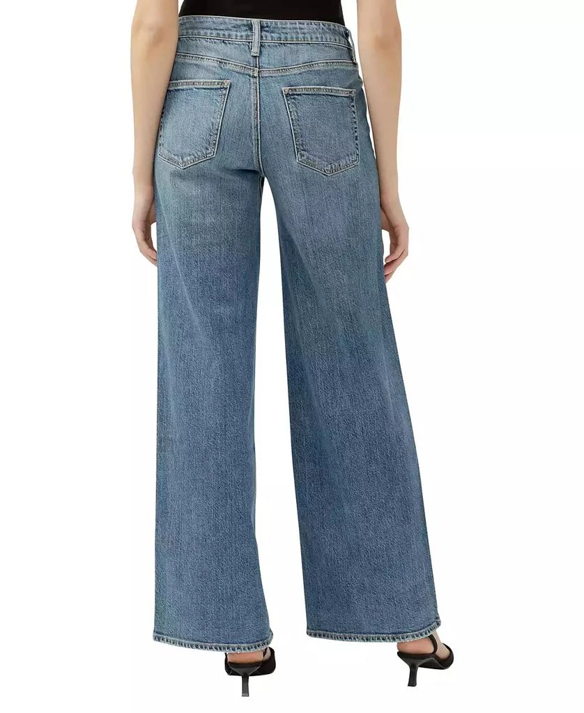 Silver Jeans Co. Women's Suki Mid Rise Curvy Fit Wide Jeans 2