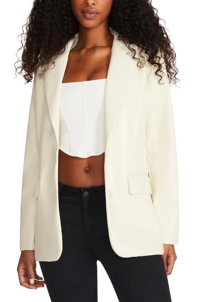 Steve Madden Faux Leather Boyfriend Blazer 1